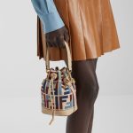 FENDI Mon Tresor Canvas mini-bag with multicolor FF embroidery - Image 7